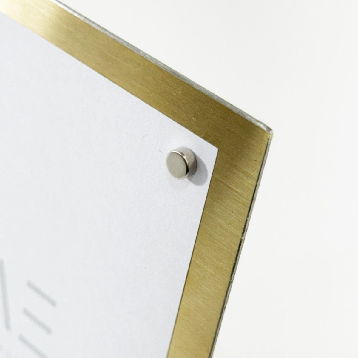 Stainless steel freestanding POP plate, gold, 170×60×230mm
