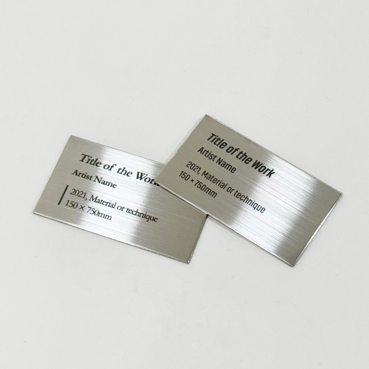 Stainless steel caption plate, silver, 70×40mm from SIDE collection_2