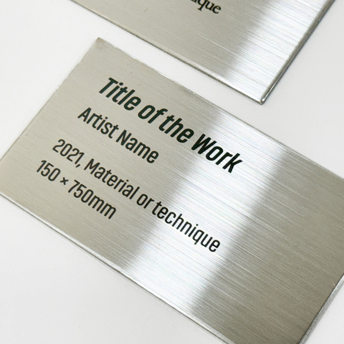 Stainless steel caption plate, silver, 70×40mm from SIDE collection_3