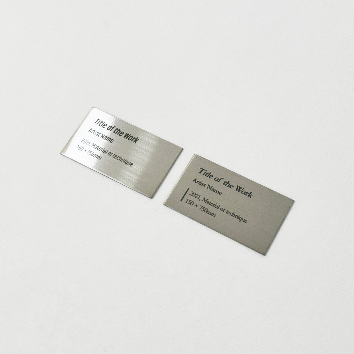 Stainless steel caption plate, silver, 70×40mm from SIDE collection_7