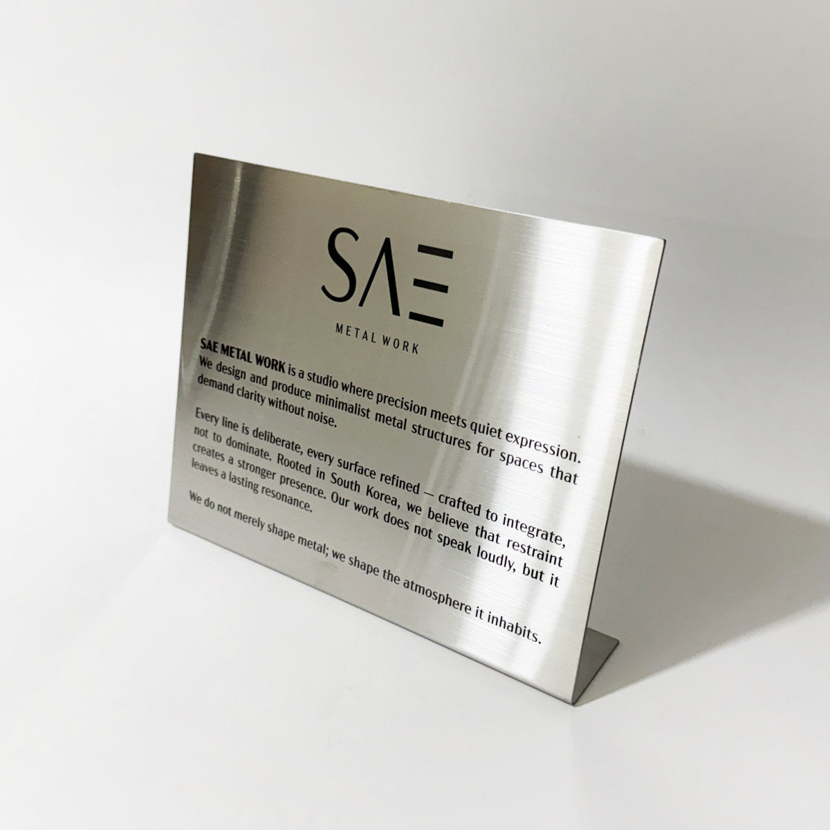 Stainless steel freestanding POP plate, silver, 300×60×240mm