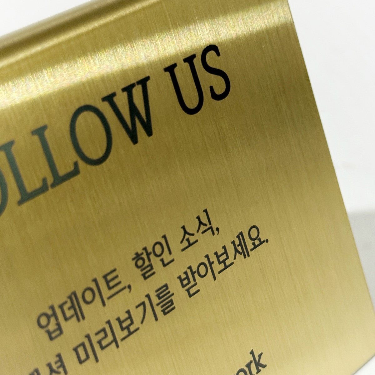스탠드형 A타입 메탈 각인 POP 골드 세로 L 사이즈 제품 이미지