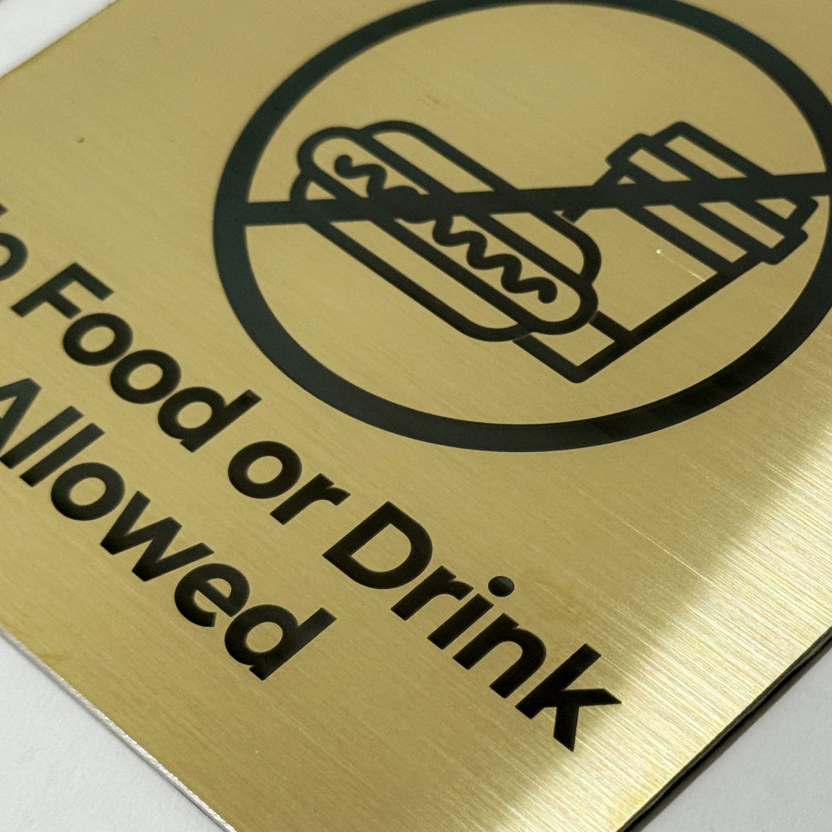 Gold Stainless Steel Adhesive Pictogram Wall Sign Medium - Minimalist Universal Icon Signage for Modern Spaces