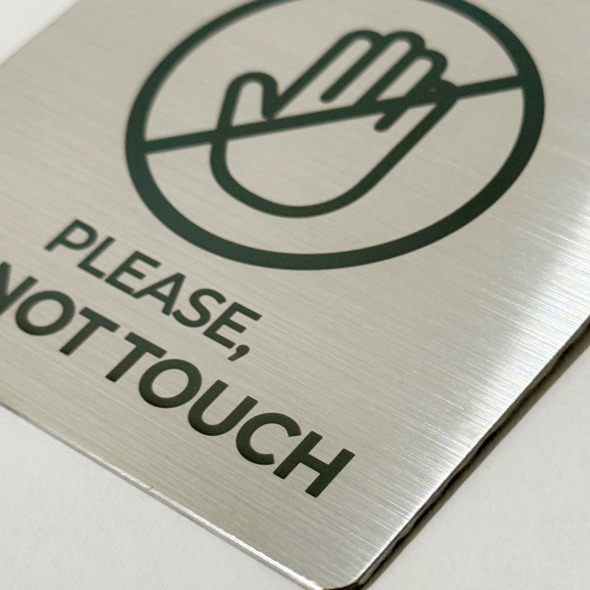 Silver Stainless Steel Adhesive Pictogram Wall Sign Small - Minimalist Universal Icon Signage for Modern Spaces