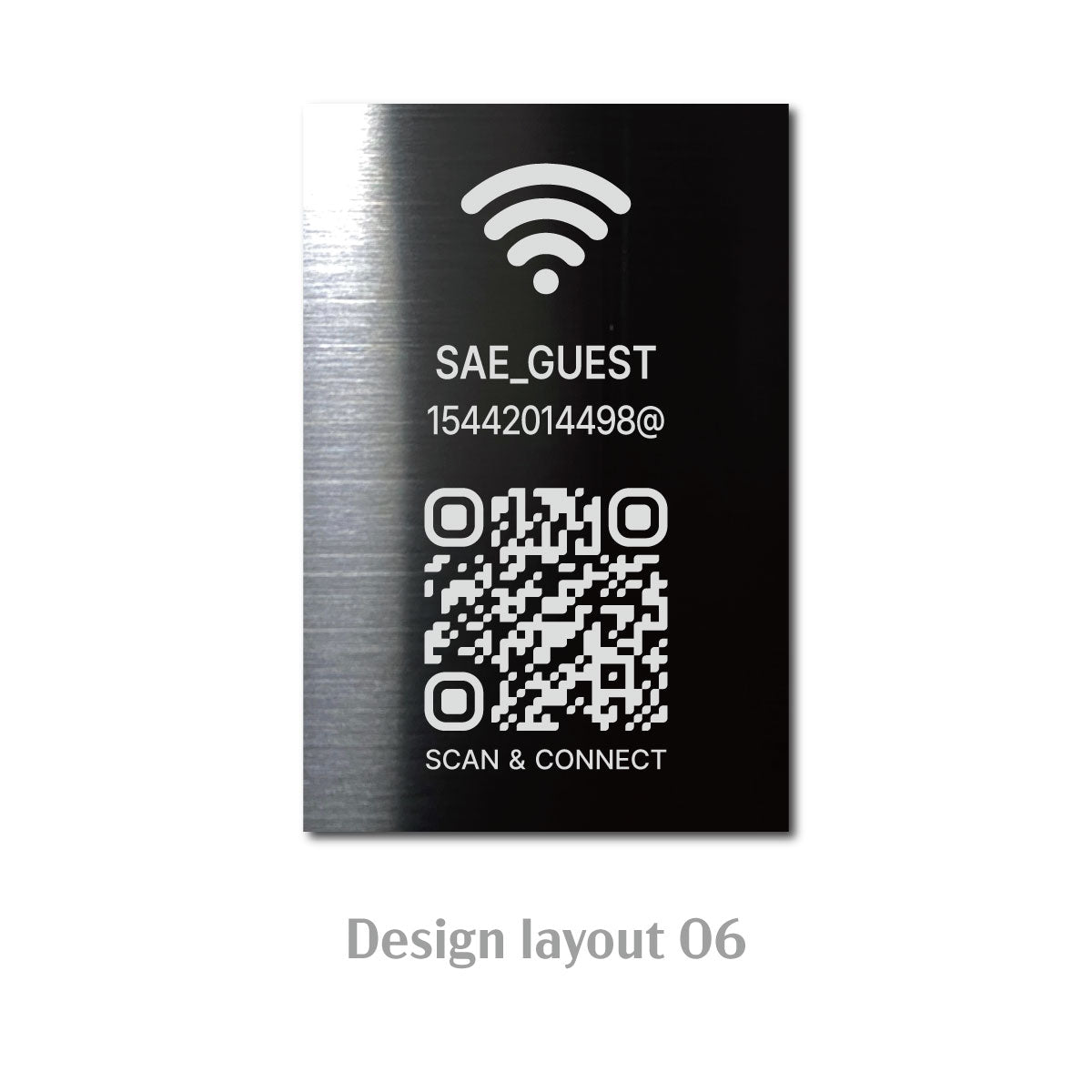Stainless Steel Laser Marked Counter & Table Sign - Black