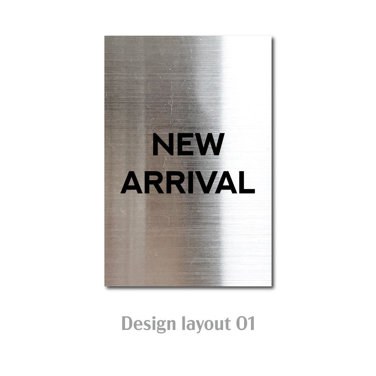 Stainless Steel Laser Marked Counter & Table Sign - Silver