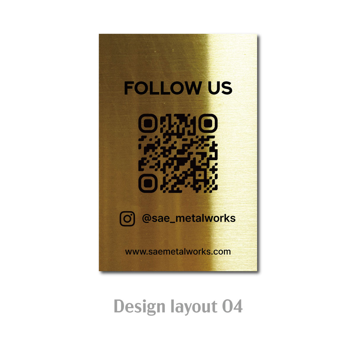 Stainless Steel Laser Marked Counter & Table Sign - Gold