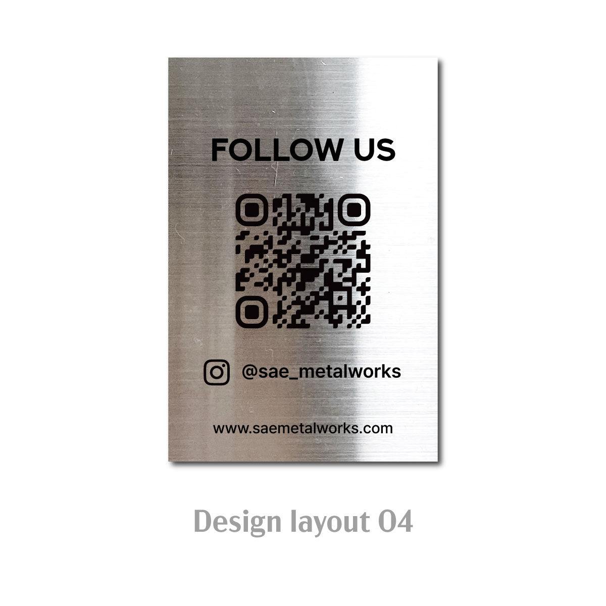 Stainless Steel Laser Marked Counter & Table Sign - Silver