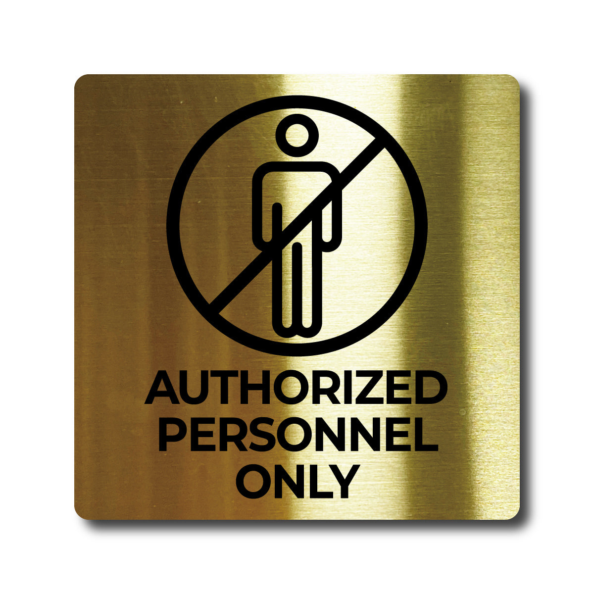 Small Stainless Steel Adhesive Pictogram Wall Sign - Gold