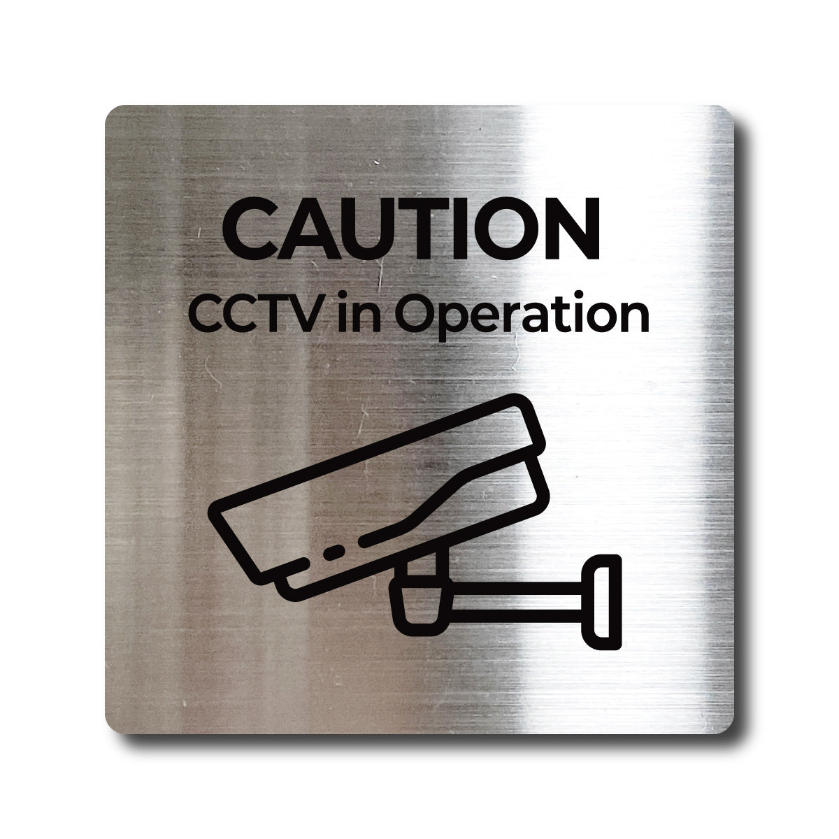 Small Stainless Steel Adhesive Pictogram Wall Sign - Silver