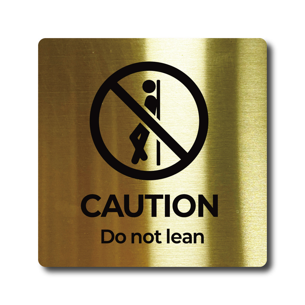 Small Stainless Steel Adhesive Pictogram Wall Sign - Gold