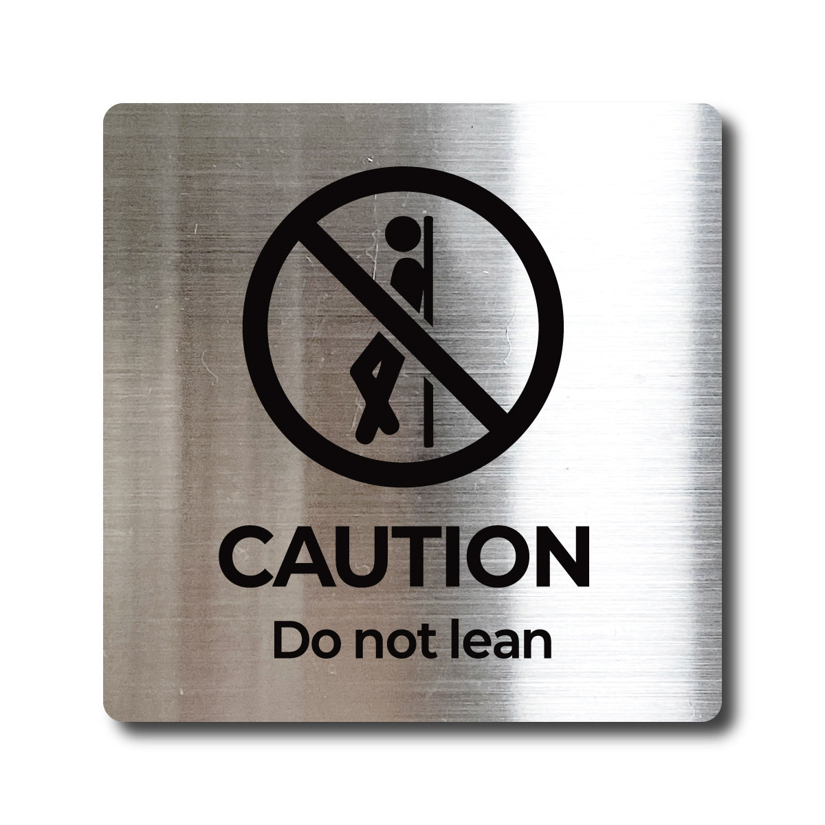 Small Stainless Steel Adhesive Pictogram Wall Sign - Silver