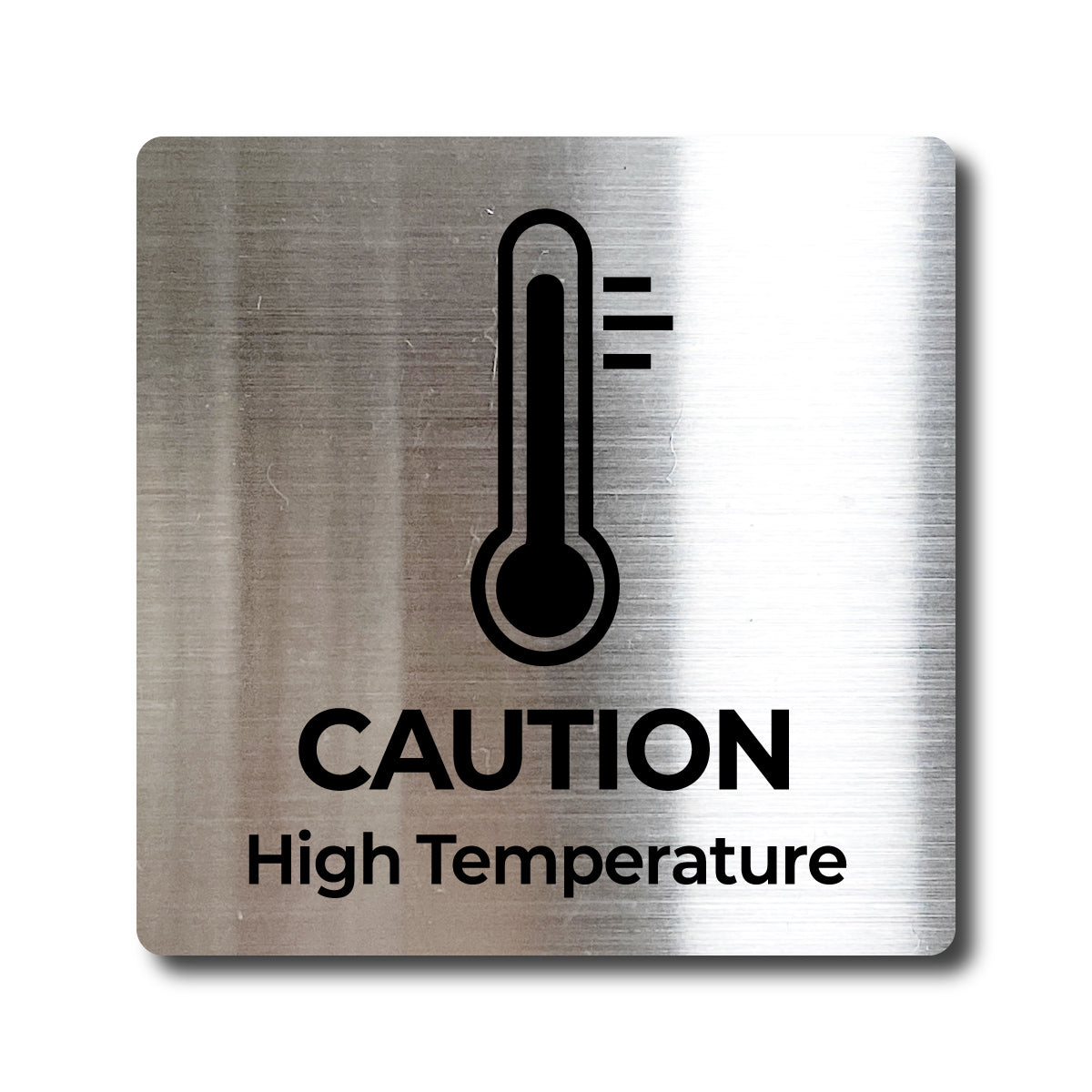 Small Stainless Steel Adhesive Pictogram Wall Sign - Silver