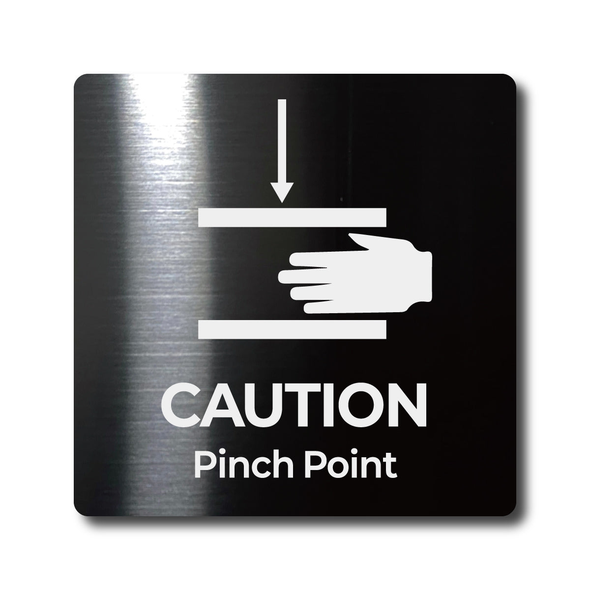 Medium Stainless Steel Adhesive Pictogram Wall Sign - Black