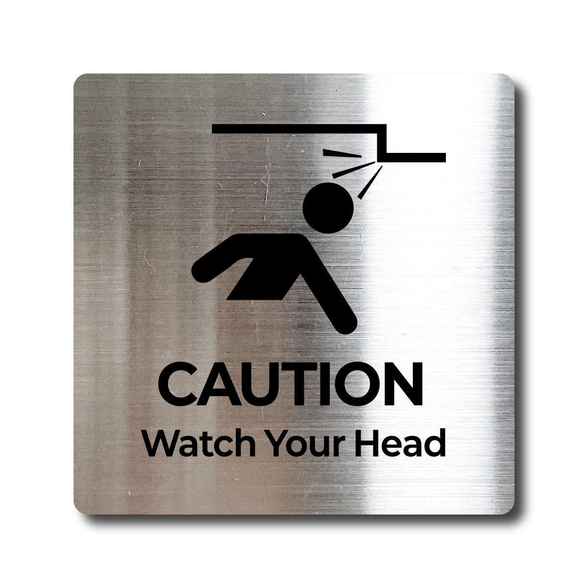 Small Stainless Steel Adhesive Pictogram Wall Sign - Silver