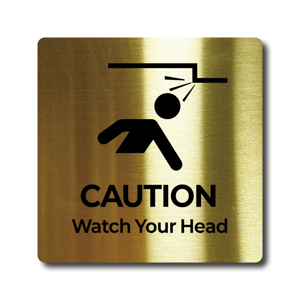 Small Stainless Steel Adhesive Pictogram Wall Sign - Gold