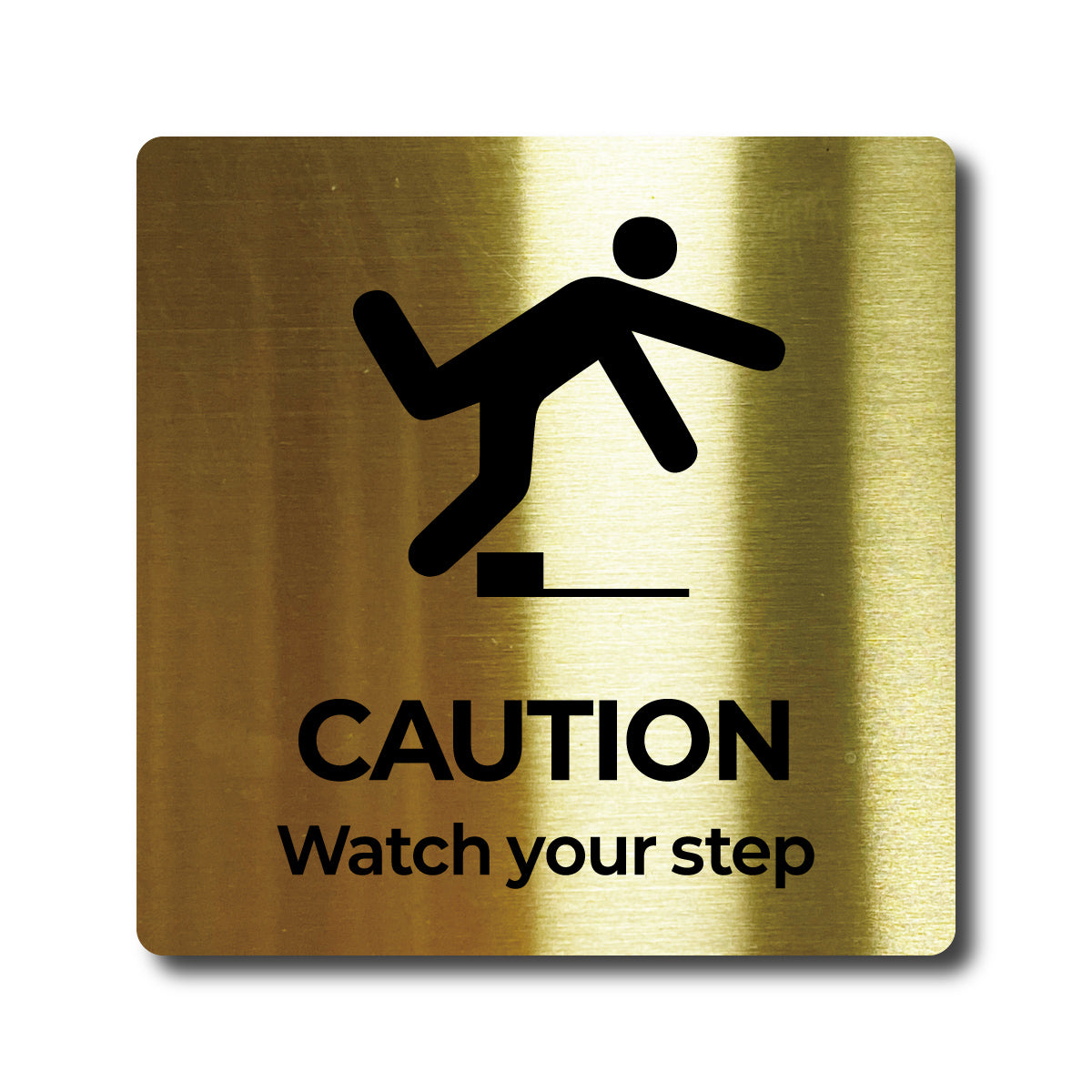 Small Stainless Steel Adhesive Pictogram Wall Sign - Gold