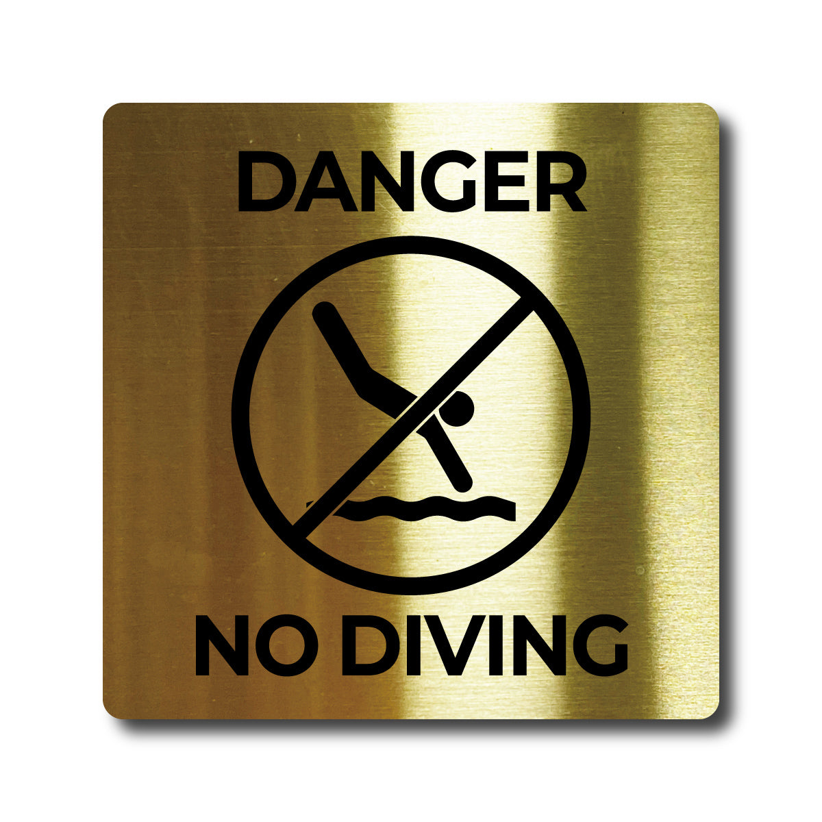 Small Stainless Steel Adhesive Pictogram Wall Sign - Gold