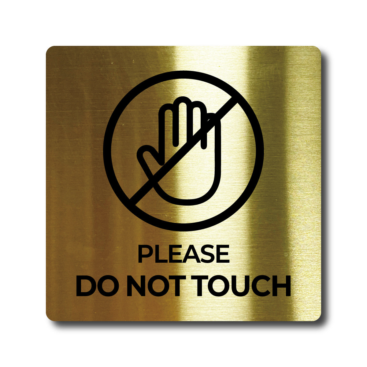 Small Stainless Steel Adhesive Pictogram Wall Sign - Gold