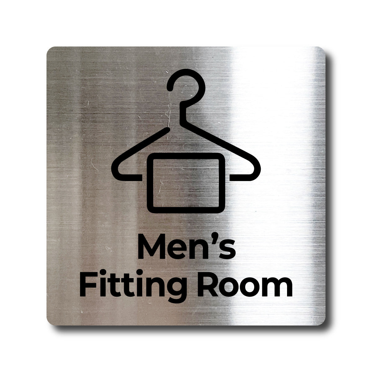 Small Stainless Steel Adhesive Pictogram Wall Sign - Silver