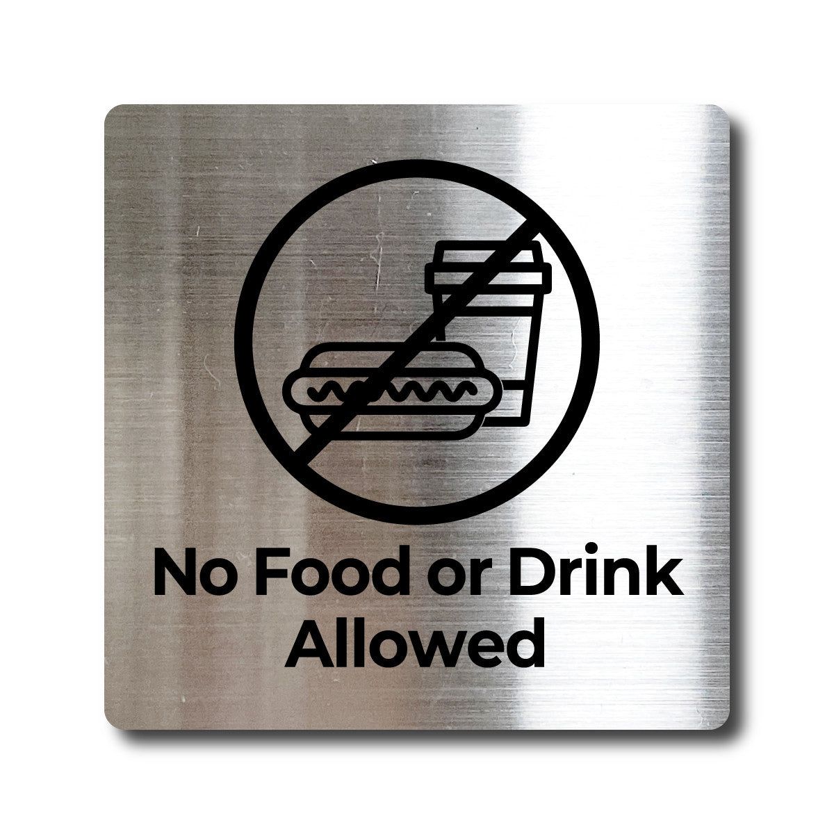 Small Stainless Steel Adhesive Pictogram Wall Sign - Silver