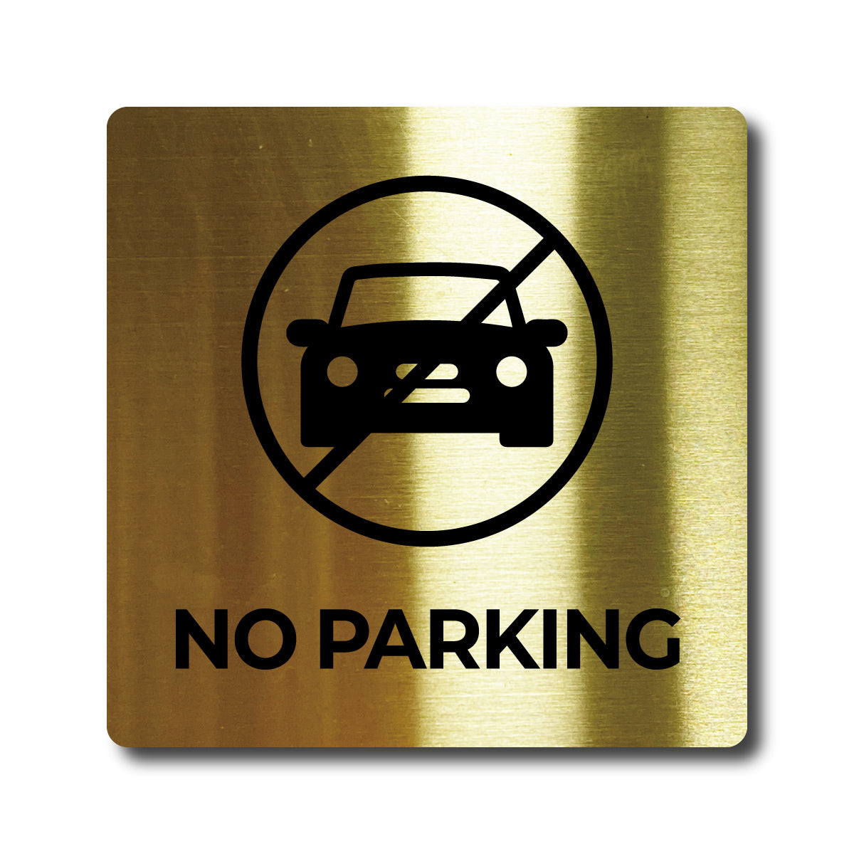 Small Stainless Steel Adhesive Pictogram Wall Sign - Gold