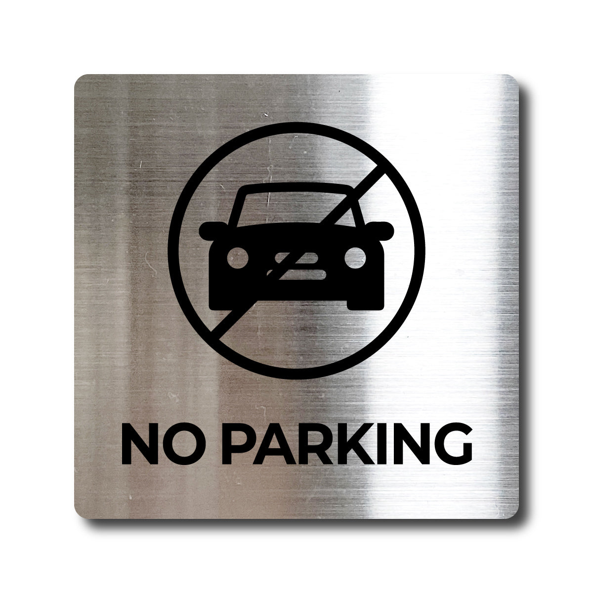 Small Stainless Steel Adhesive Pictogram Wall Sign - Silver