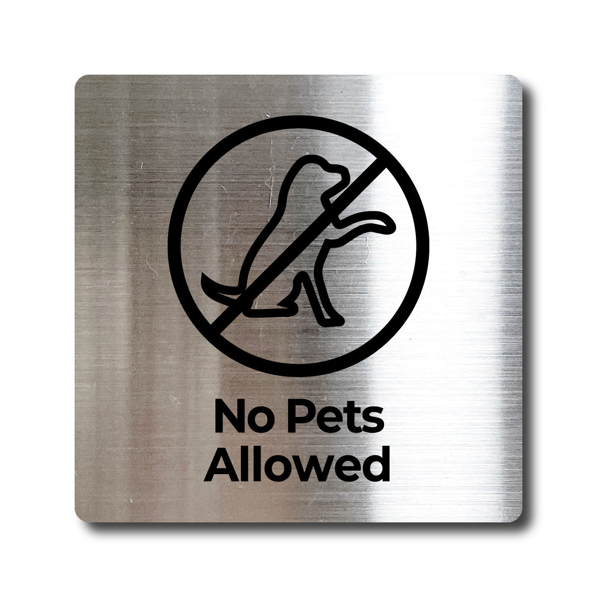 Small Stainless Steel Adhesive Pictogram Wall Sign - Silver