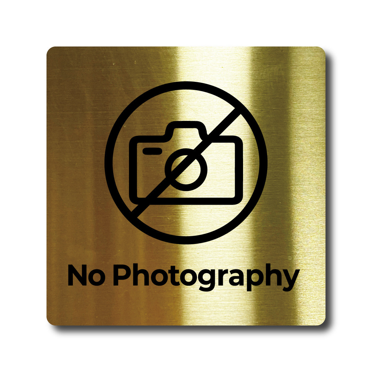 Small Stainless Steel Adhesive Pictogram Wall Sign - Gold