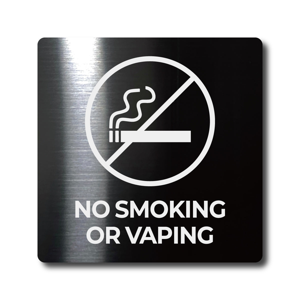 Medium Stainless Steel Adhesive Pictogram Wall Sign - Black