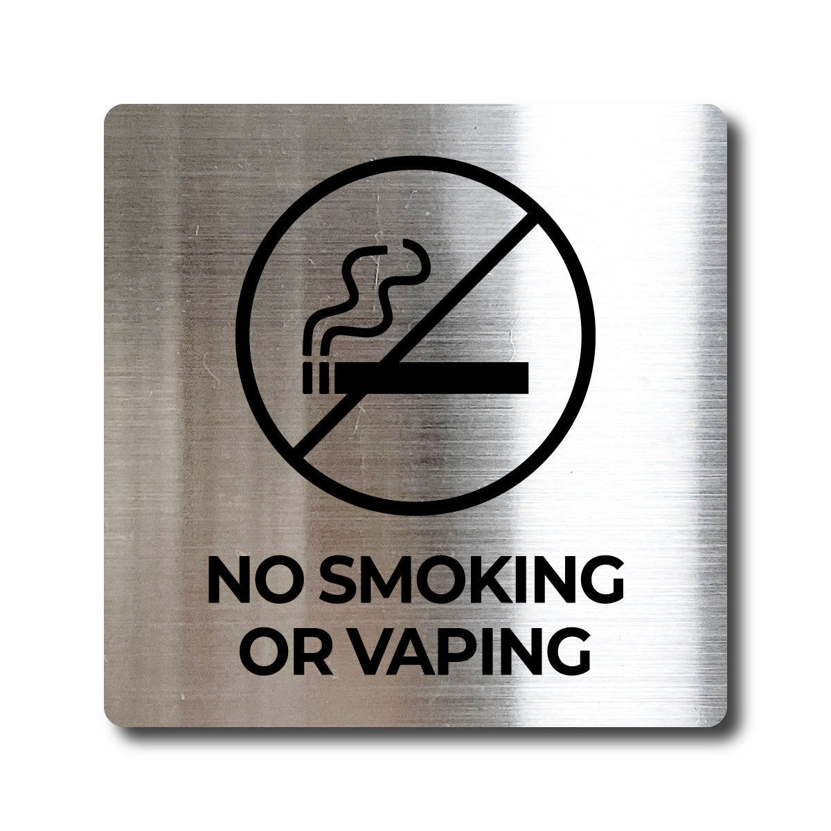 Small Stainless Steel Adhesive Pictogram Wall Sign - Silver