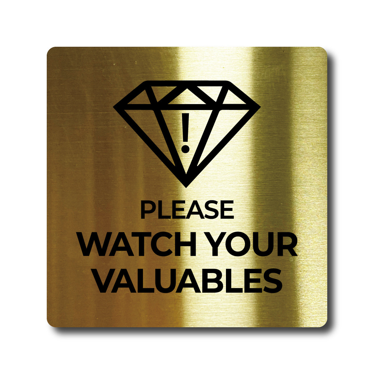 Small Stainless Steel Adhesive Pictogram Wall Sign - Gold