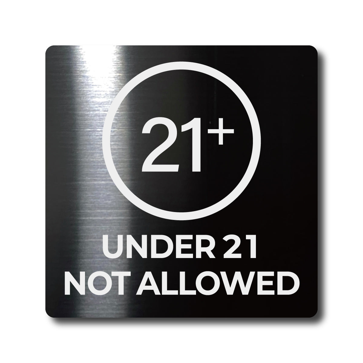 Medium Stainless Steel Adhesive Pictogram Wall Sign - Black