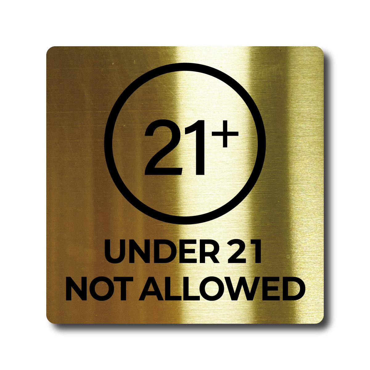 Small Stainless Steel Adhesive Pictogram Wall Sign - Gold