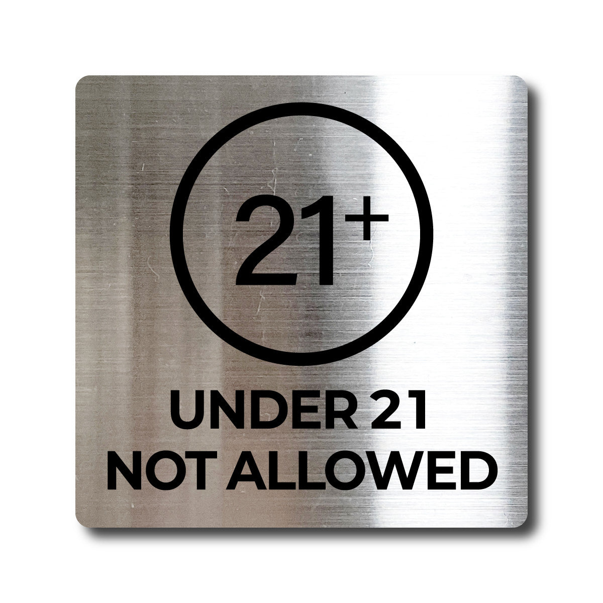 Small Stainless Steel Adhesive Pictogram Wall Sign - Silver