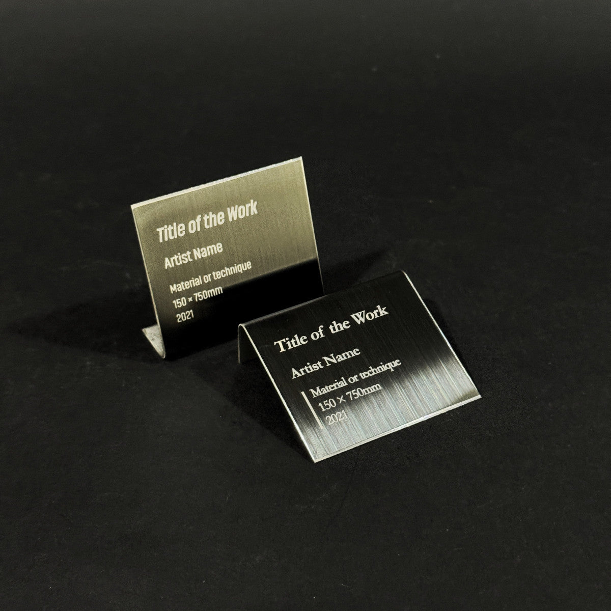 Stainless steel caption plate, black, 60×20×50mm from SIDE collection