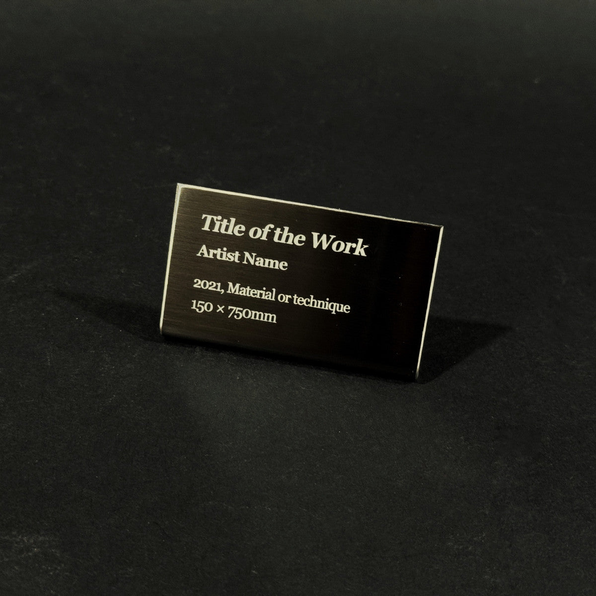 Stainless steel caption plate, black, 70×20×40mm from SIDE collection