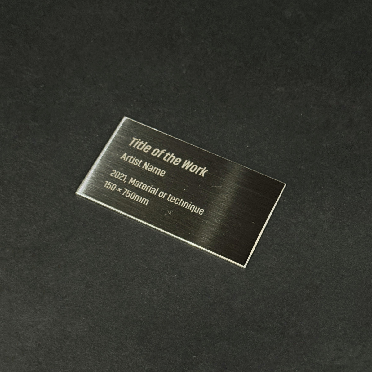 Stainless steel caption plate, black, 70×40mm from SIDE collection