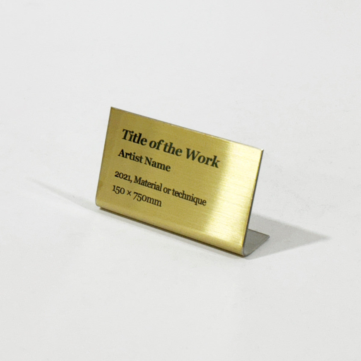 Stainless steel caption plate, gold, 70×20×40mm from SIDE collection
