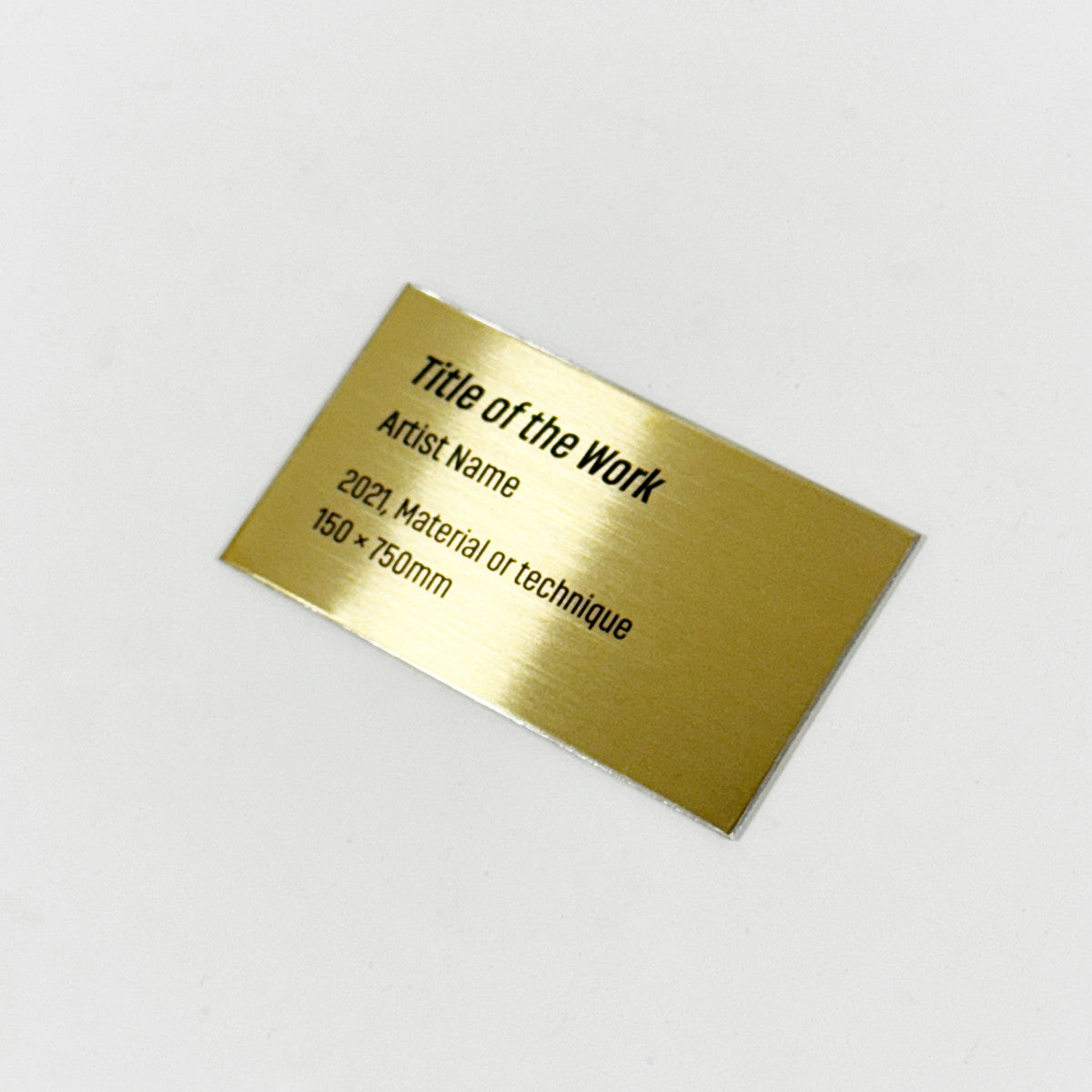 Stainless steel caption plate, gold, 70×40mm from SIDE collection