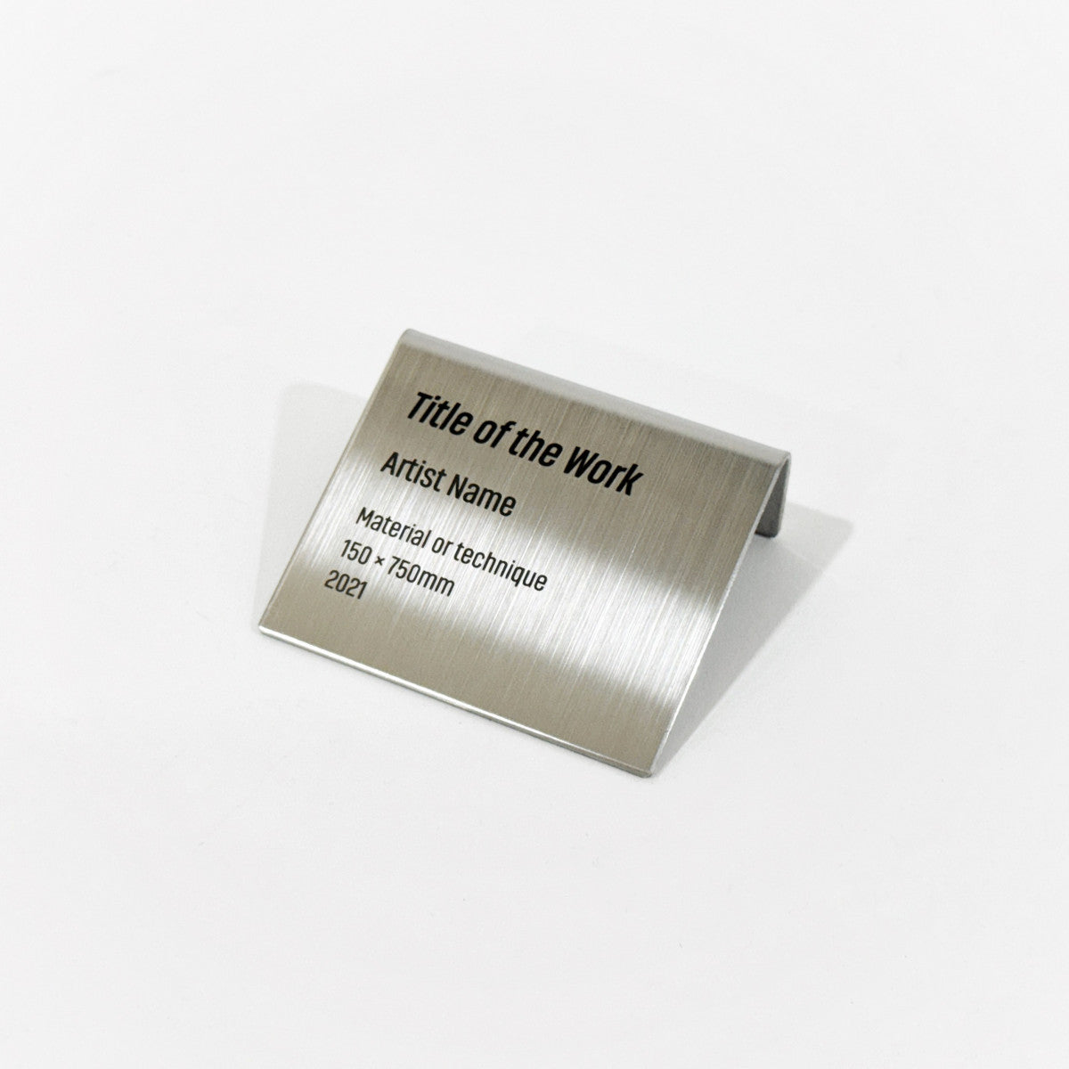 Stainless steel caption plate, silver, 60×50×20mm from SIDE collection