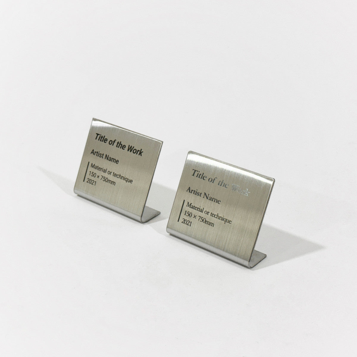 Stainless steel caption plate, silver, 60×50×20mm from SIDE collection
