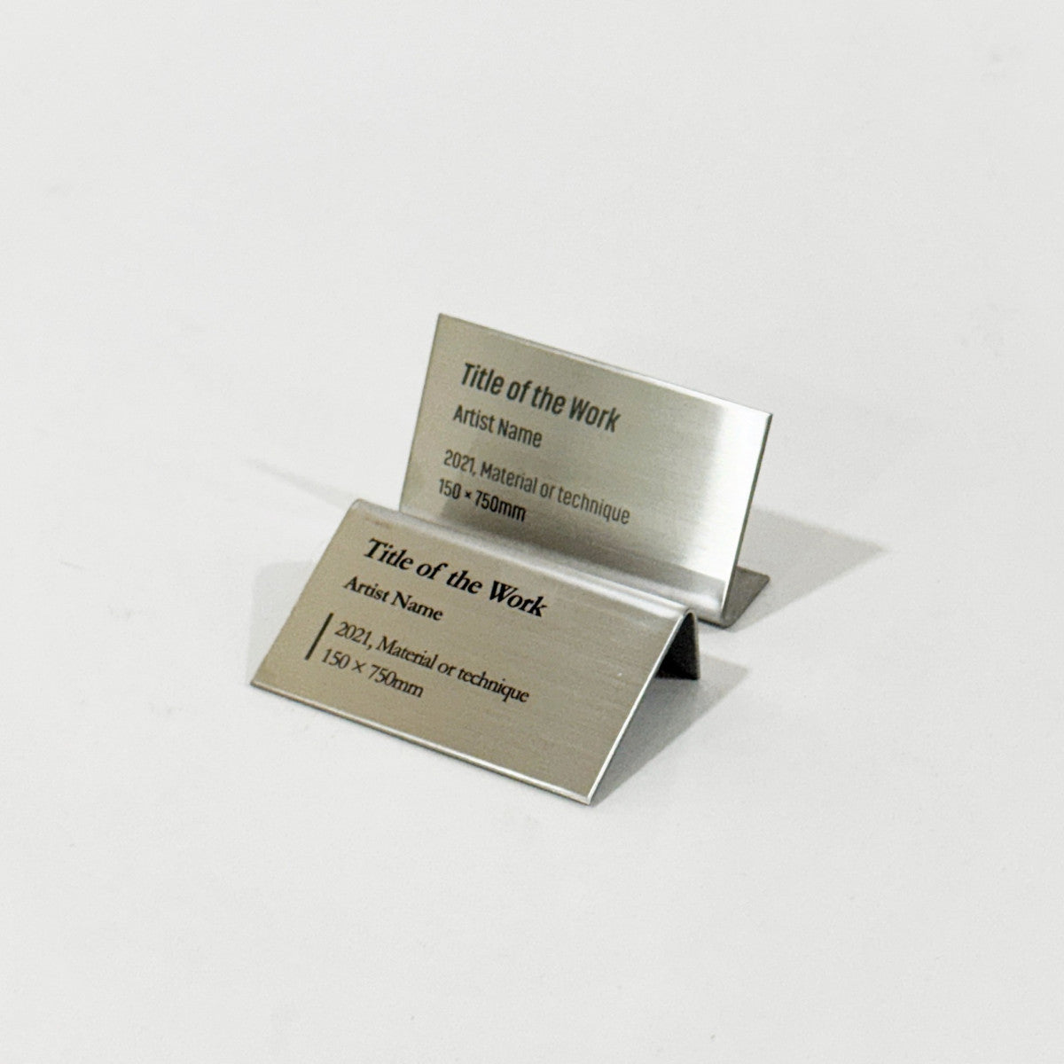 Stainless steel caption plate, silver, 70×20×40mm from SIDE collection