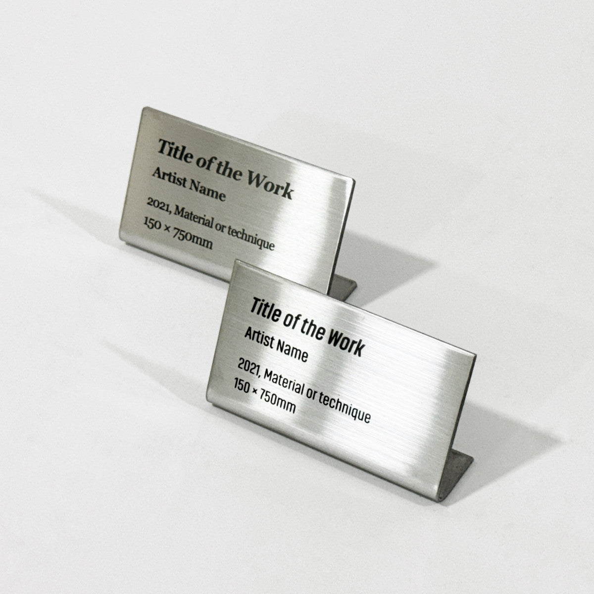 Stainless steel caption plate, silver, 70×20×40mm from SIDE collection