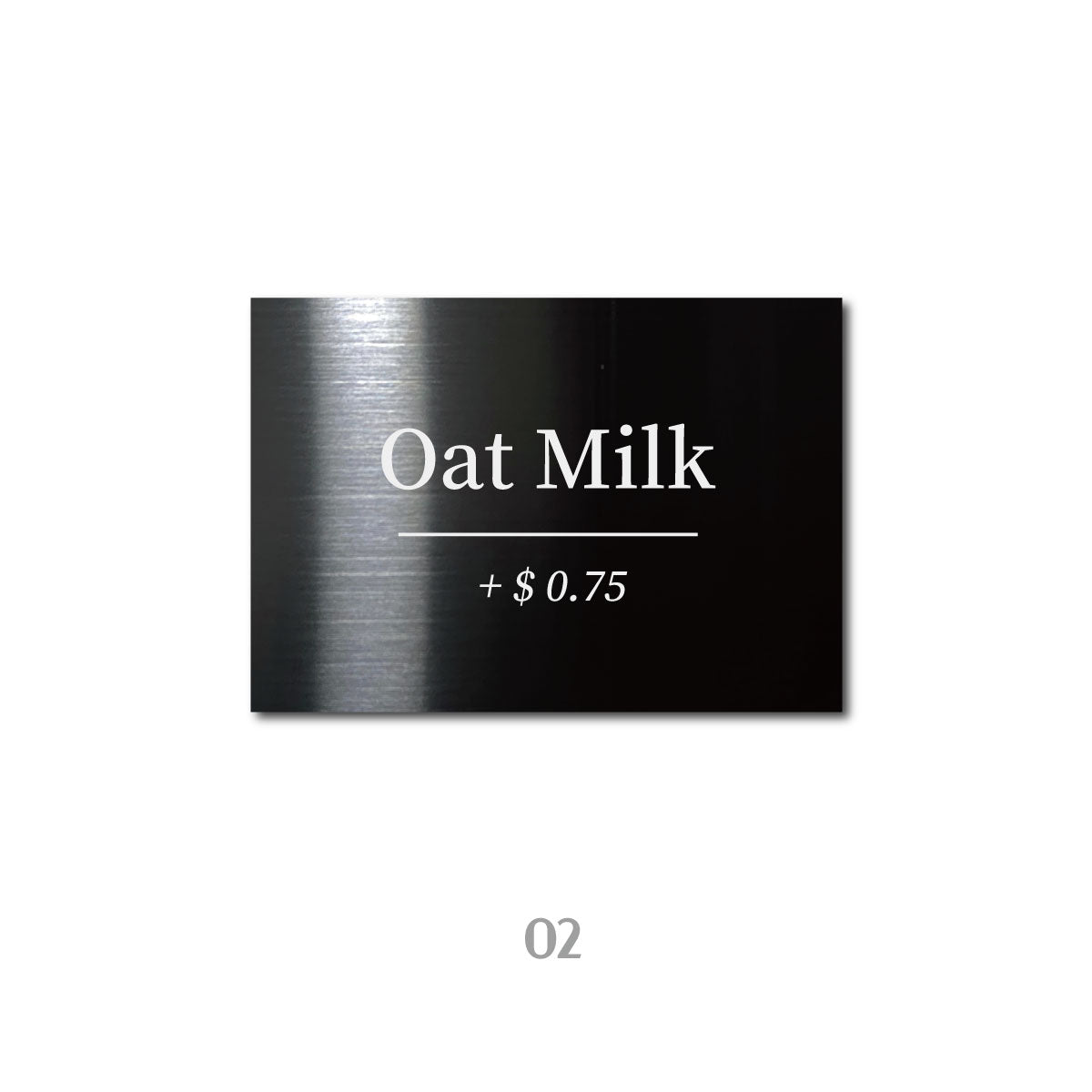 Bent Stainless Steel Laser Marked Price Tag - Black