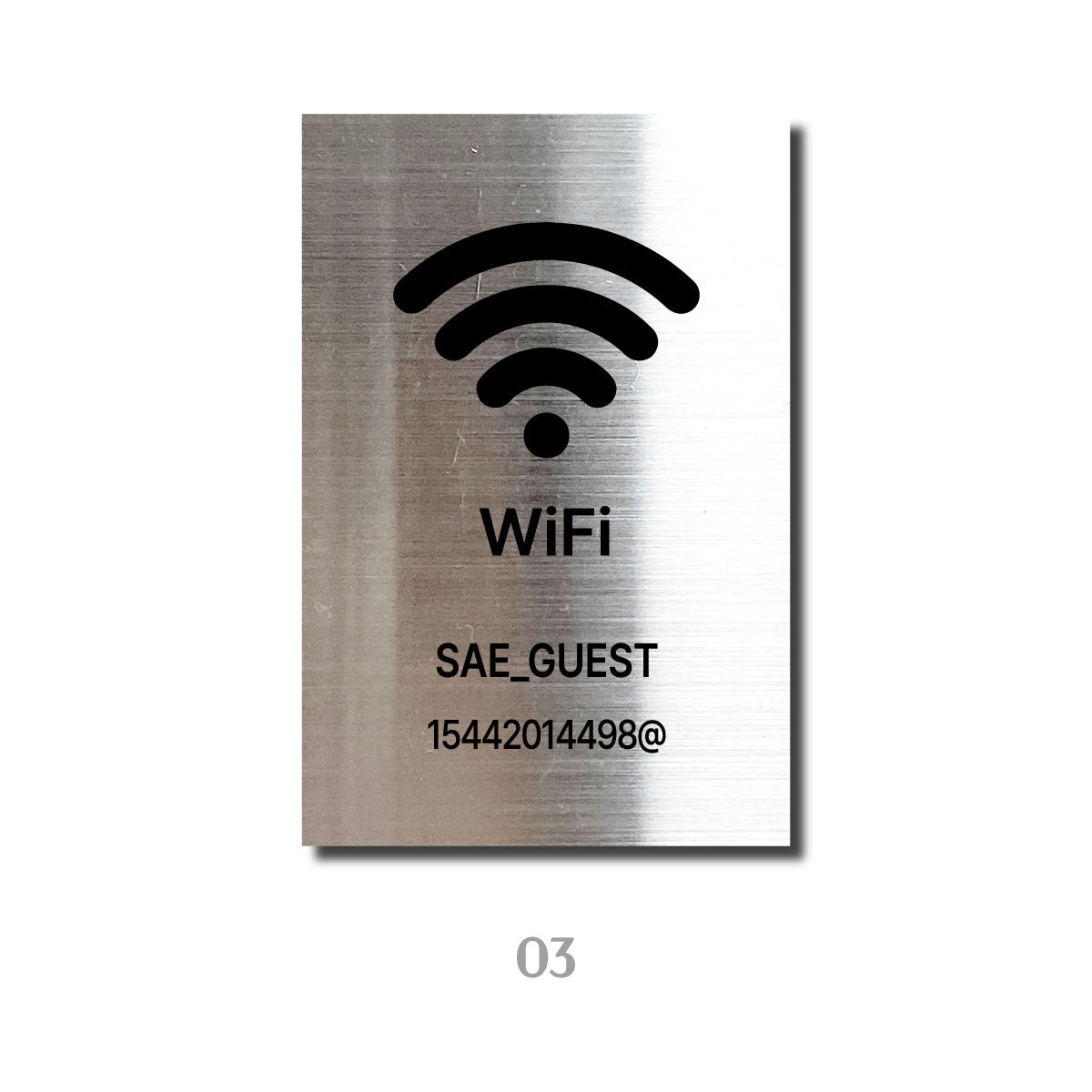 스탠드형 A타입 데스크 사인 - 실버