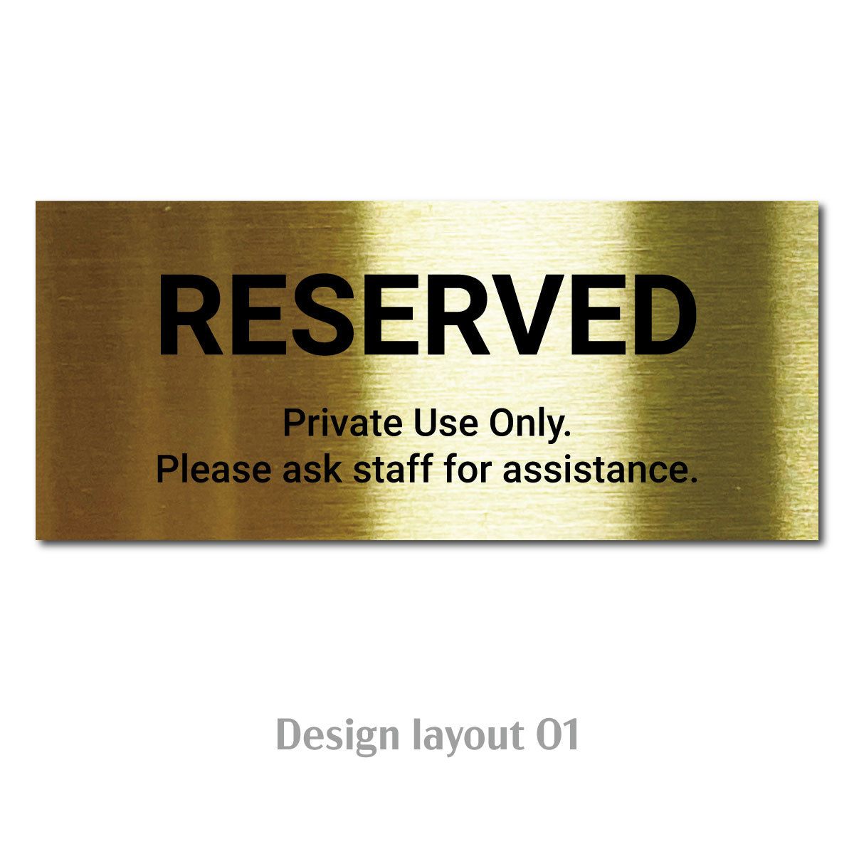 Large Table Tent POP Plate Gold ECHO Collection