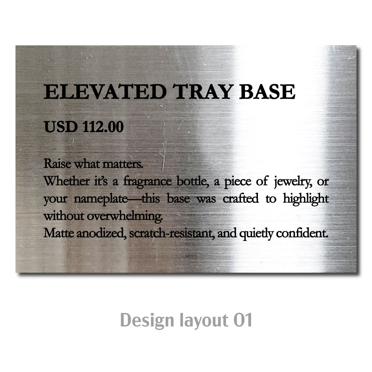Large Freestanding POP Plate Silver Echo Collection