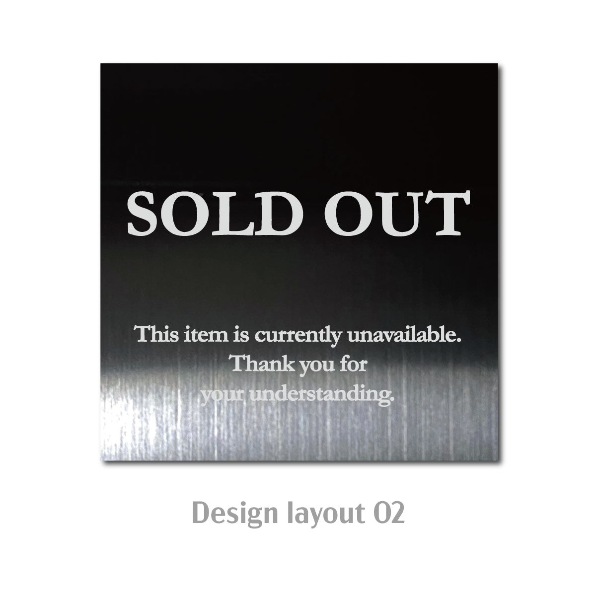 Medium Wide Vertical Stainless Steel Freestanding Tabletop Sign - Black