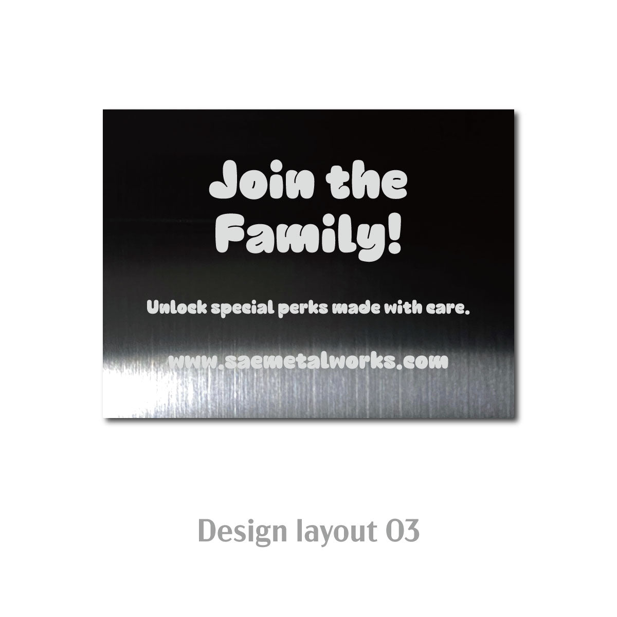 Large Table Tent POP Plate Black Portrait ECHO Collection